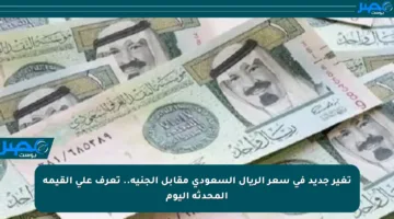 تغير جديد في سعر الريال السعودي مقابل الجنيه.. تعرف على القيمة المحدثة اليوم